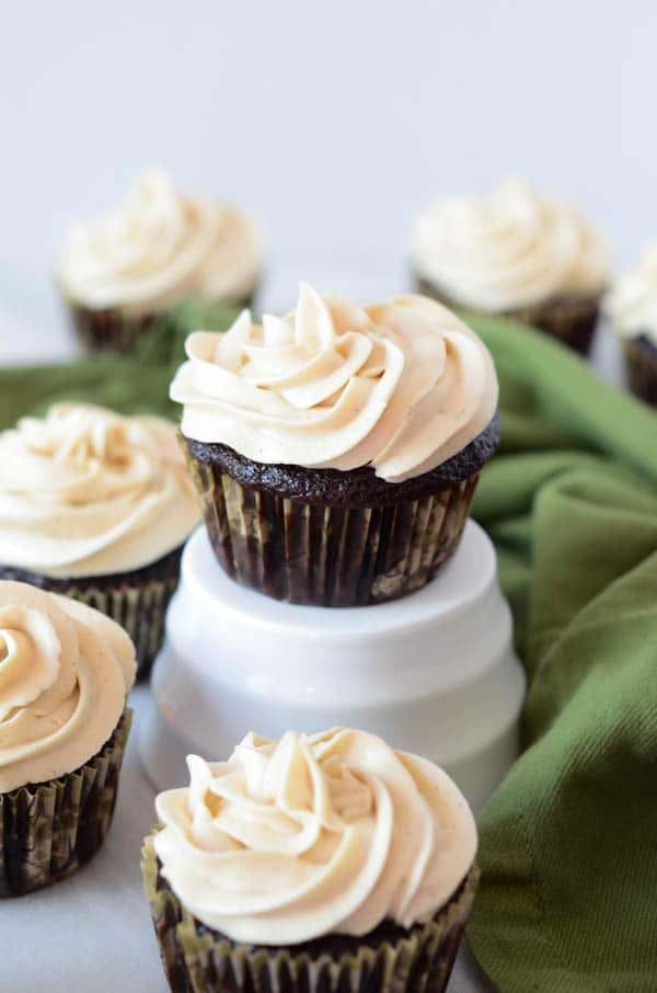 Chocolate Stout Cupcakes with Irish Cream Buttercream | CaliGirl Cooking