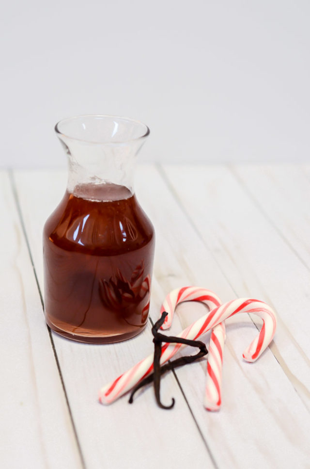 This Easy Peppermint Vanilla Bean Simple Syrup is the perfect addition to your favorite latte, mocha or hot chocolate. It's the perfect condiment to have on hand for holiday entertaining!