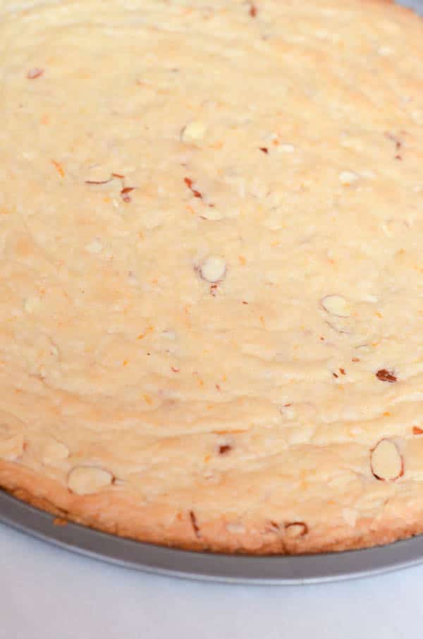 Chocolate Brie Dessert Pizza with Almond-Orange Shortbread Crust | CaliGirl Cooking