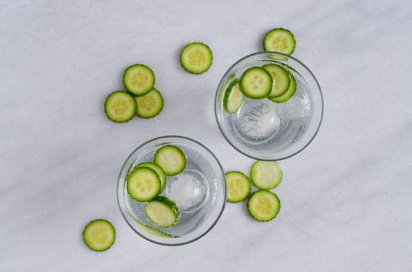 Cucumber Elderflower Gin Fizz | CaliGirl Cooking