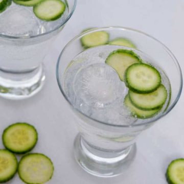 Cucumber Elderflower Gin Fizz | CaliGirl Cooking