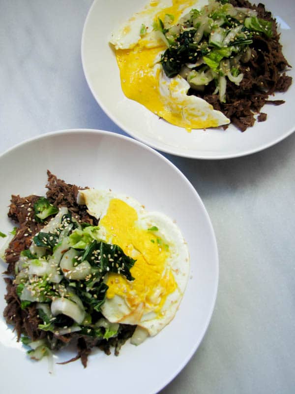 Furikake Hashbrowns with Kalua Pork & Kimchi | CaliGirl Cooking