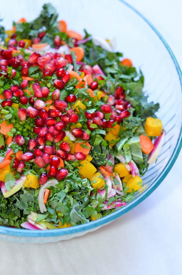Winter Kale Salad | CaliGirl Cooking