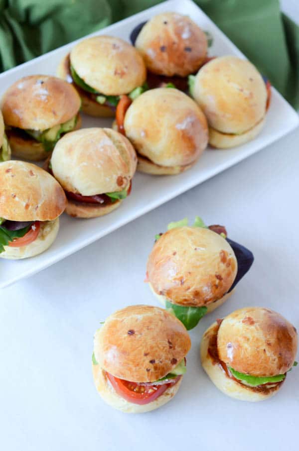 BLT Sliders with White Cheddar Brioche Buns | CaliGirl Cooking