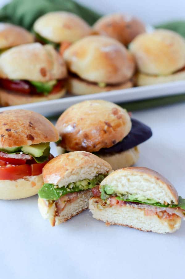 BLT Sliders with White Cheddar Brioche Buns | CaliGirl Cooking