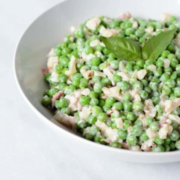 Crunchy Pea Salad with Prosciutto | CaliGirl Cooking
