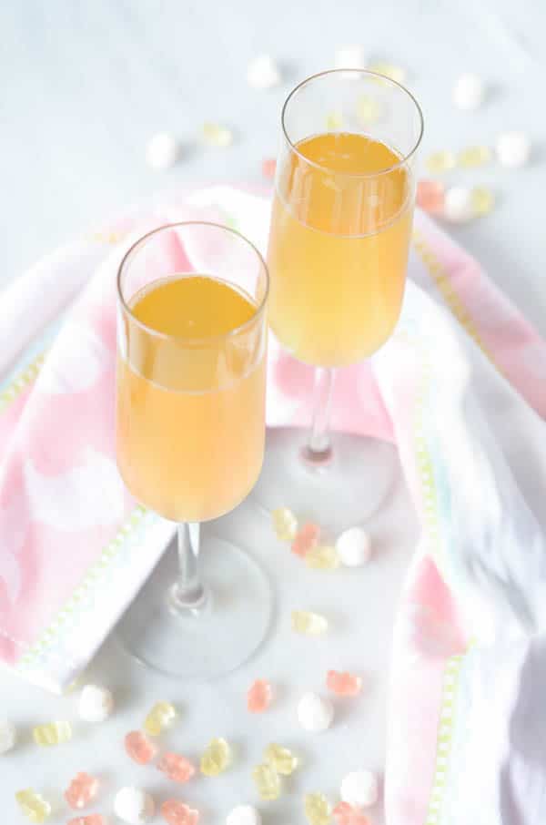 Peachy Tangerine Kombucha Mimosa | CaliGirl Cooking