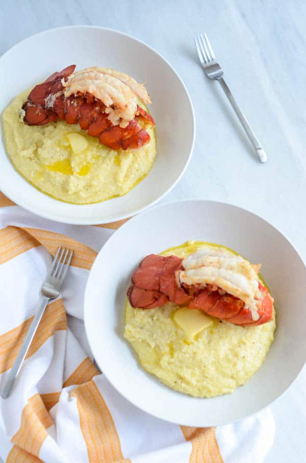 Lobster and Cheesy Grits | CaliGirl Cooking