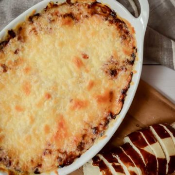 This irresistible Reuben dip is the perfect party snack. It's easy to make and everyone will love it!