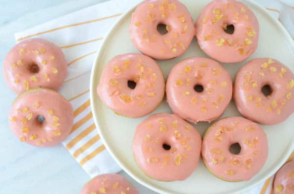 Vanilla-Ginger Doughnuts with Pomegranate Glaze | CaliGirl Cooking