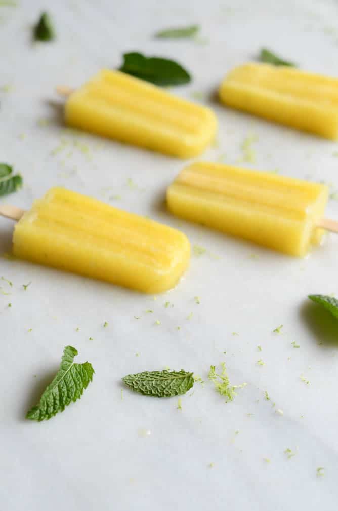 Pineapple Mojito Popsicles | CaliGirl Cooking