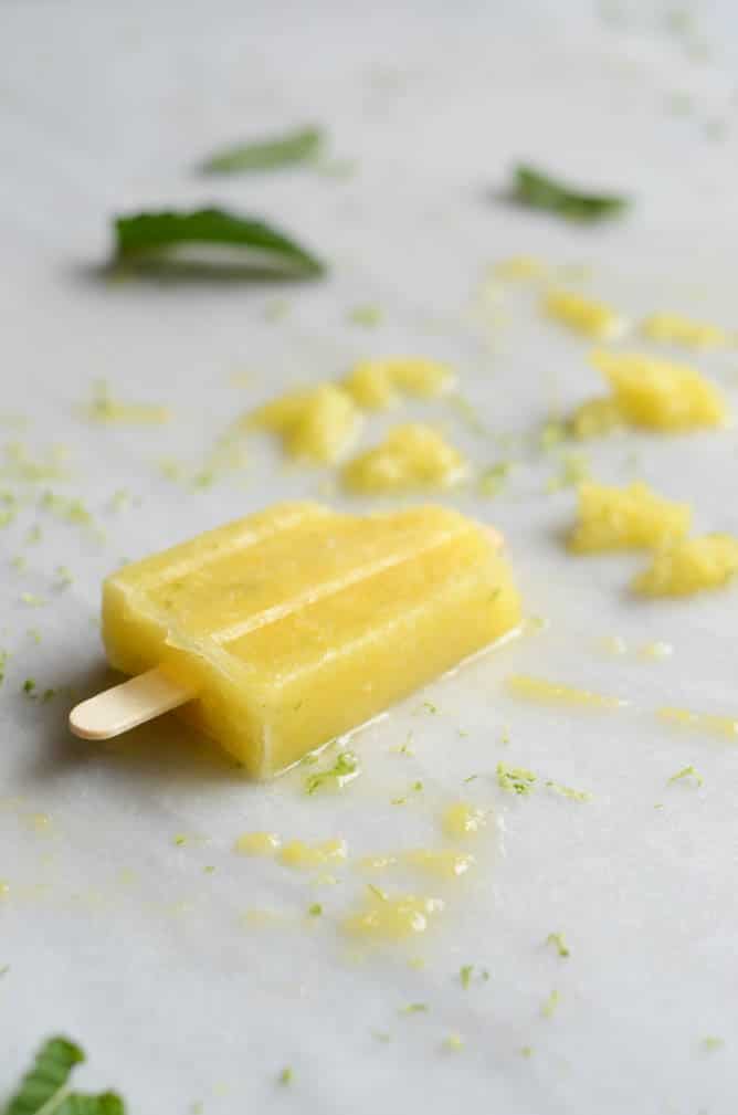 Pineapple Mojito Popsicles | CaliGirl Cooking