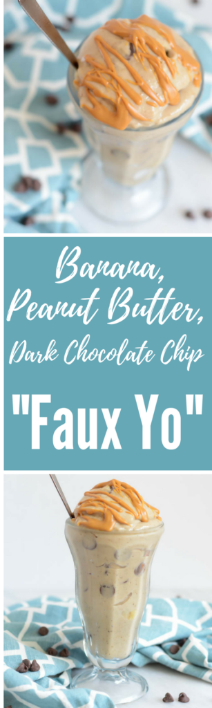 Banana, Peanut Butter, Dark Chocolate Chip -Faux Yo | CaliGirlCooking.com