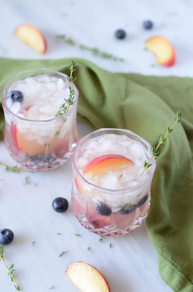 Fresh Thyme and Plum Gin Fizz | CaliGirl Cooking