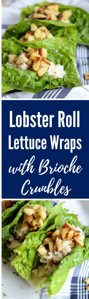 Lobster Roll Lettuce Wraps with Brioche Crumbles | CaliGirlCooking.com