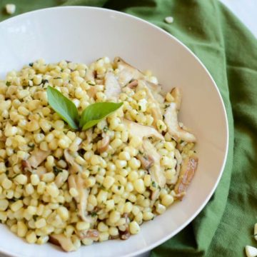 Sauteed Corn with Fresh Tarragon and Shiitake Mushrooms | CaliGirl Cooking