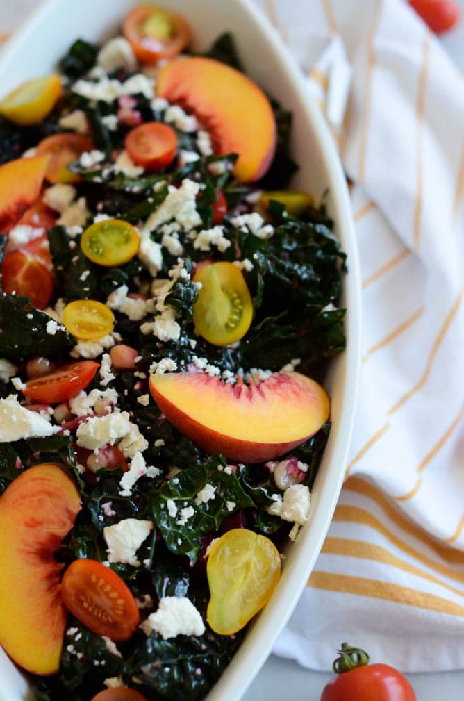 Summer Kale Salad with Grapefruit Vinaigrette | CaliGirl Cooking