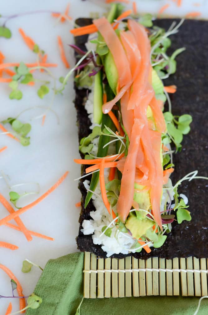 Ahi and Smoked Salmon Sushi-Ritos | CaliGirl Cooking