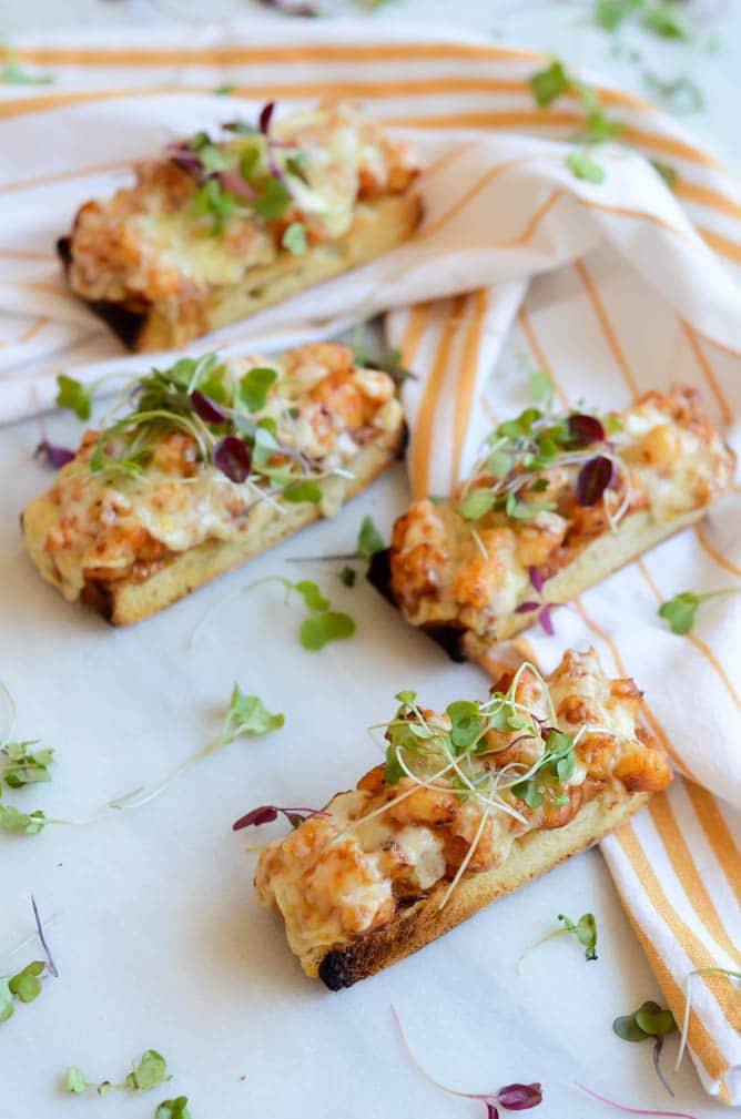 Asiago Chipotle Shrimp Toasts | CaliGirl Cooking