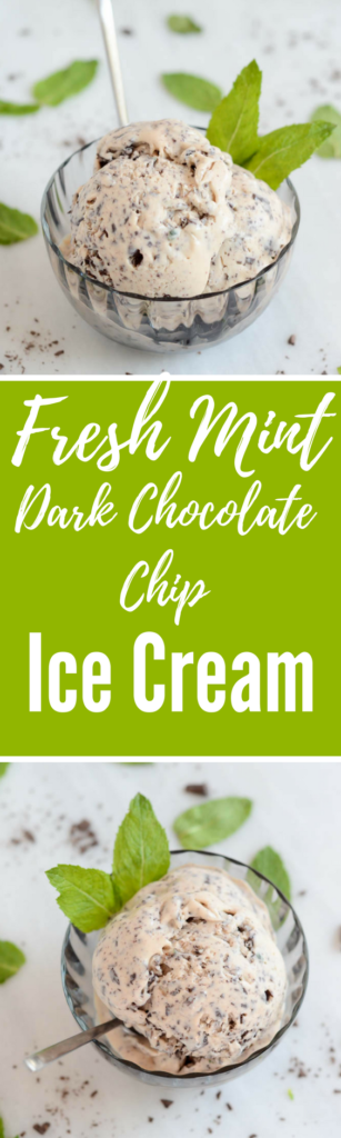 Fresh Mint Dark Chocolate Chip Ice Cream | CaliGirlCooking.com