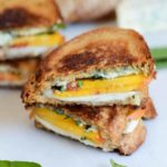 Honey, Peach & Basil Two-Cheese Grilled Cheese | CaliGirl Cooking