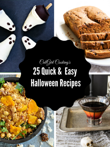 Quick and easy breakfast, lunch, dinner, cocktail and dessert ideas for Halloween!