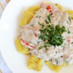 Curry Gnocchi with White Lamb Bolognese | CaliGirlCooking.com