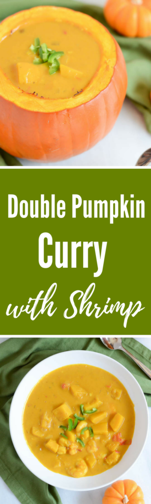 Double Pumpkin Curry with Shrimp | CaliGirlCooking.com