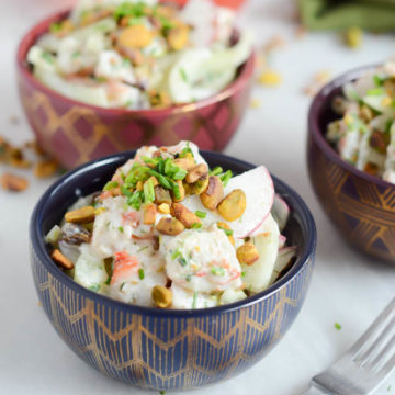 Chilled Shrimp and Fennel Salad with Tangy Crema | CaliGirlCooking.com