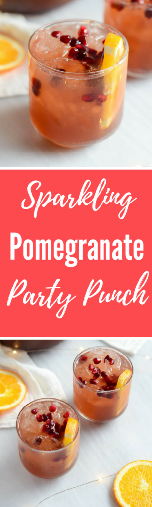 Sparkling Pomegranate Party Punch | CaliGirlCooking.com