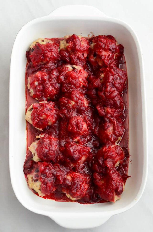 Turkey Cranberry Meatballs with Cranberry, Orange and Maple Glaze | CaliGirlCooking.com