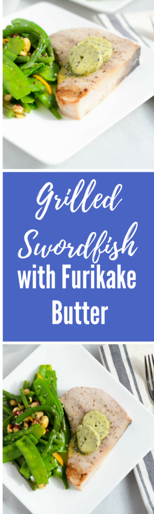 Grilled Swordfish with Furikake Butter | CaliGirlCooking.com