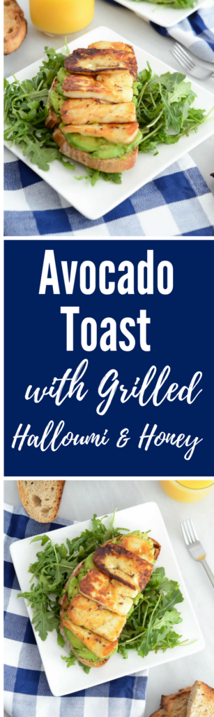 Avocado Toast with Grilled Halloumi and Honey | CaliGirlCooking.com