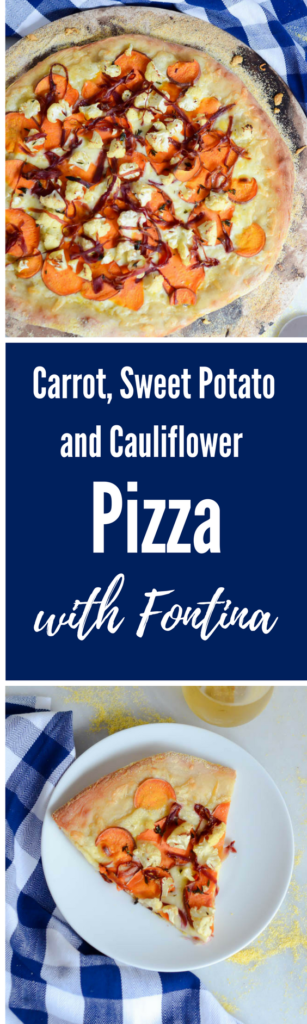 Carrot, Sweet Potato and Cauliflower Pizza with Fontina | CaliGirlCooking.com