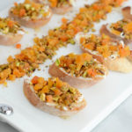 Goat Cheese, Apricot and Pistachio Crostini with Honey | CaliGirlCooking.com