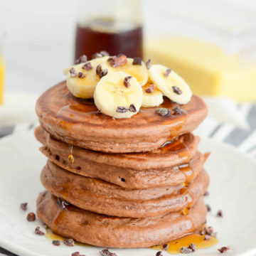 Maca Chia Cocoa Protein Pancakes | CaliGirlCooking.com