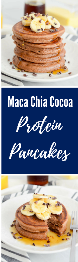 Maca Chia Cocoa Protein Pancakes | CaliGirlCooking.com