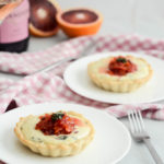 Savory Triple Cream Tartlets with Blood Orange Marmalade | A Valentine's Day Wine and Food Pairing Dinner for Two on CaliGirlCooking.com