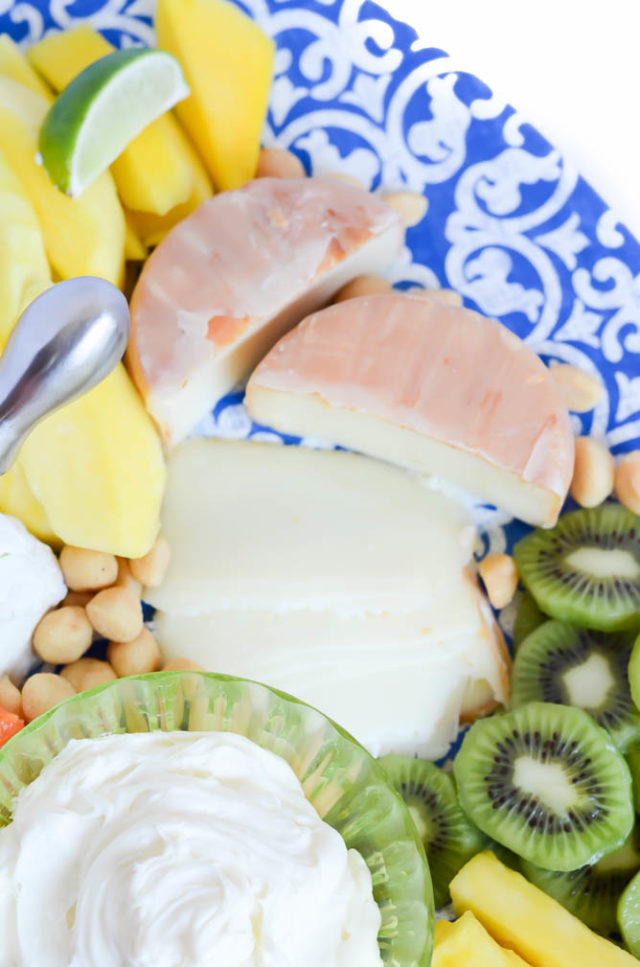 Tropical Fruit and Cheese Platter | CaliGirlCooking.com