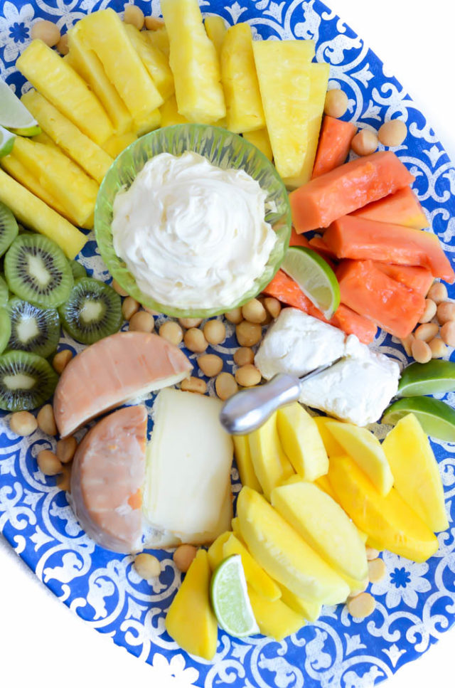 Tropical Fruit and Cheese Platter | CaliGirlCooking.com