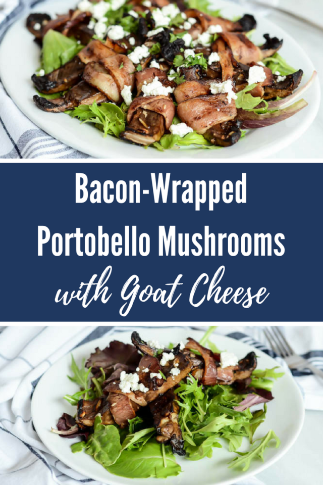 Bacon-Wrapped Portobello Mushrooms with Goat Cheese | CaliGirlCooking.com