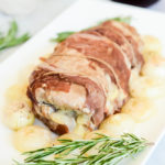 This Pear and Gruyere Stuffed Pork Tenderloin with Roasted Cippolini Onions is the perfect centerpiece to a meal with good friends and loved ones.