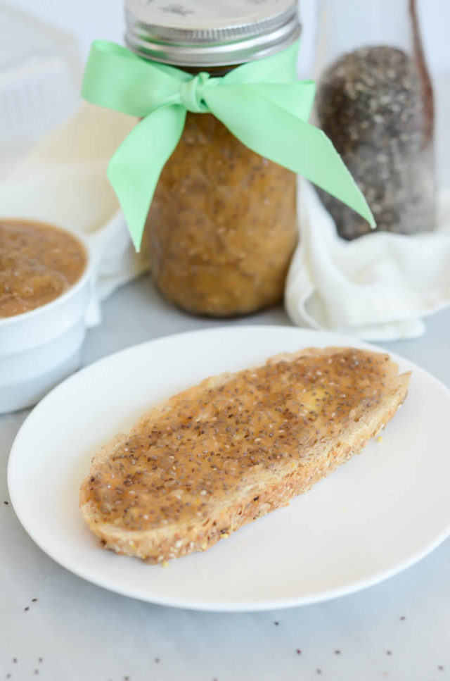 Quick-and-Easy Vanilla Chia Cantaloupe Jam is perfect to spread on a fresh piece of sourdough toast.