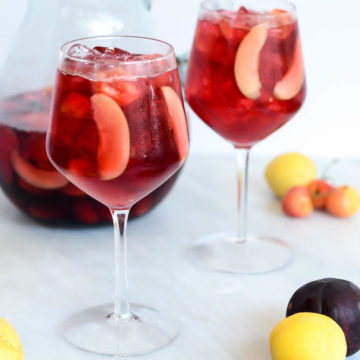 A big pitcher of Virgin Stone Fruit Sangria is all you need for your next summer get-together.