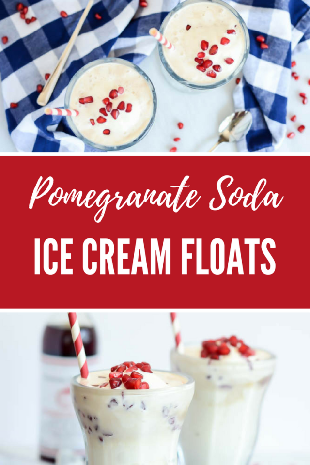 Pomegranate Soda Ice Cream Floats | CaliGirlCooking.com