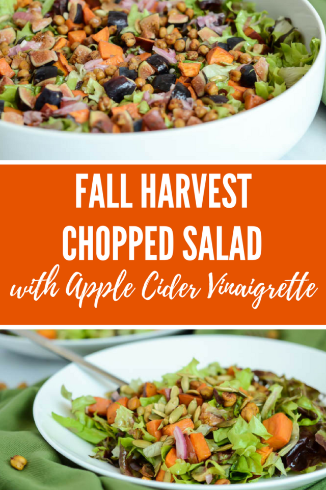 Fall Harvest Chopped Salad with Apple Cider Vinaigrette | CaliGirlCooking.com