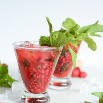 Virgin Raspberry Mojitos are a quick and easy, refreshing way to kick off the weekend.