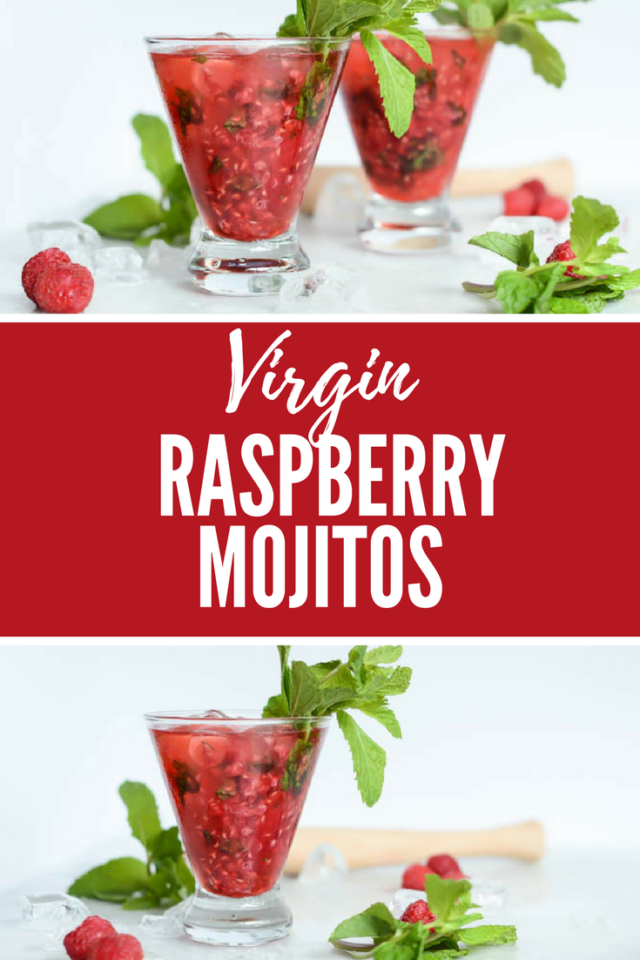Virgin Raspberry Mojitos | CaliGirlCooking.com