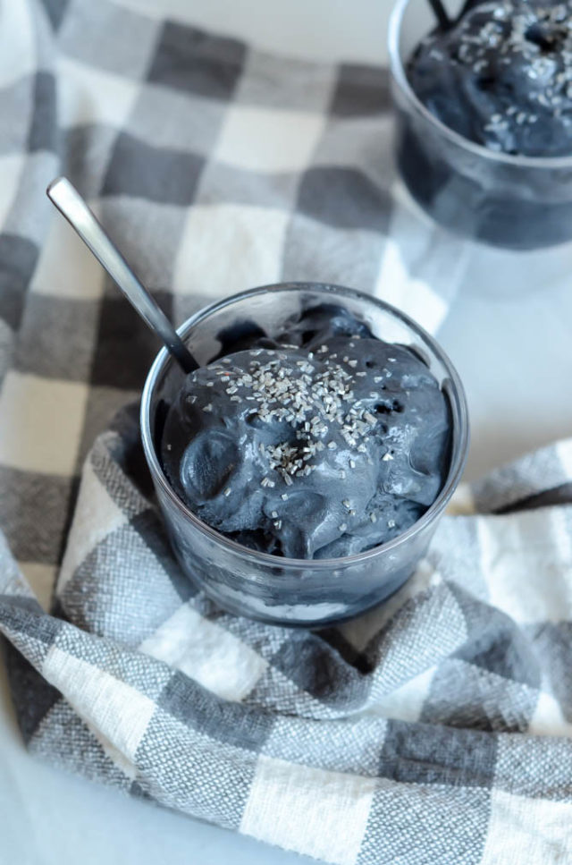 A bowl of Activated Charcoal Ice Cream has extra digestive benefits!