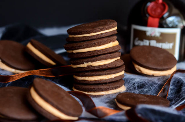 "Boo-zy" Oreos are the perfect adult treat to bake up this Halloween.